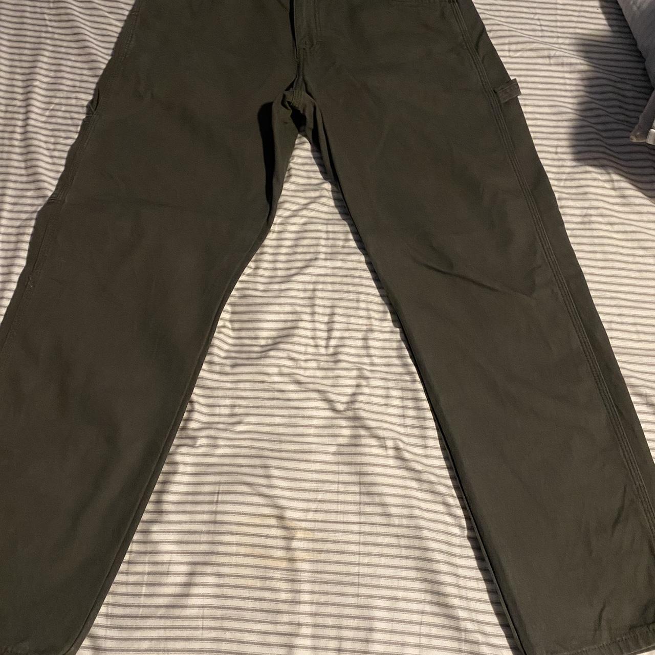 Dark green carpenter dickie pants. Size 31. Almost... - Depop