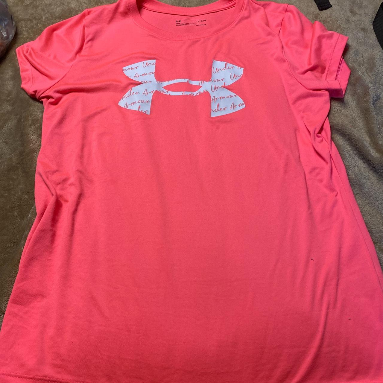 ~Hot pink athletic shirt- Under Armor, ~Size large