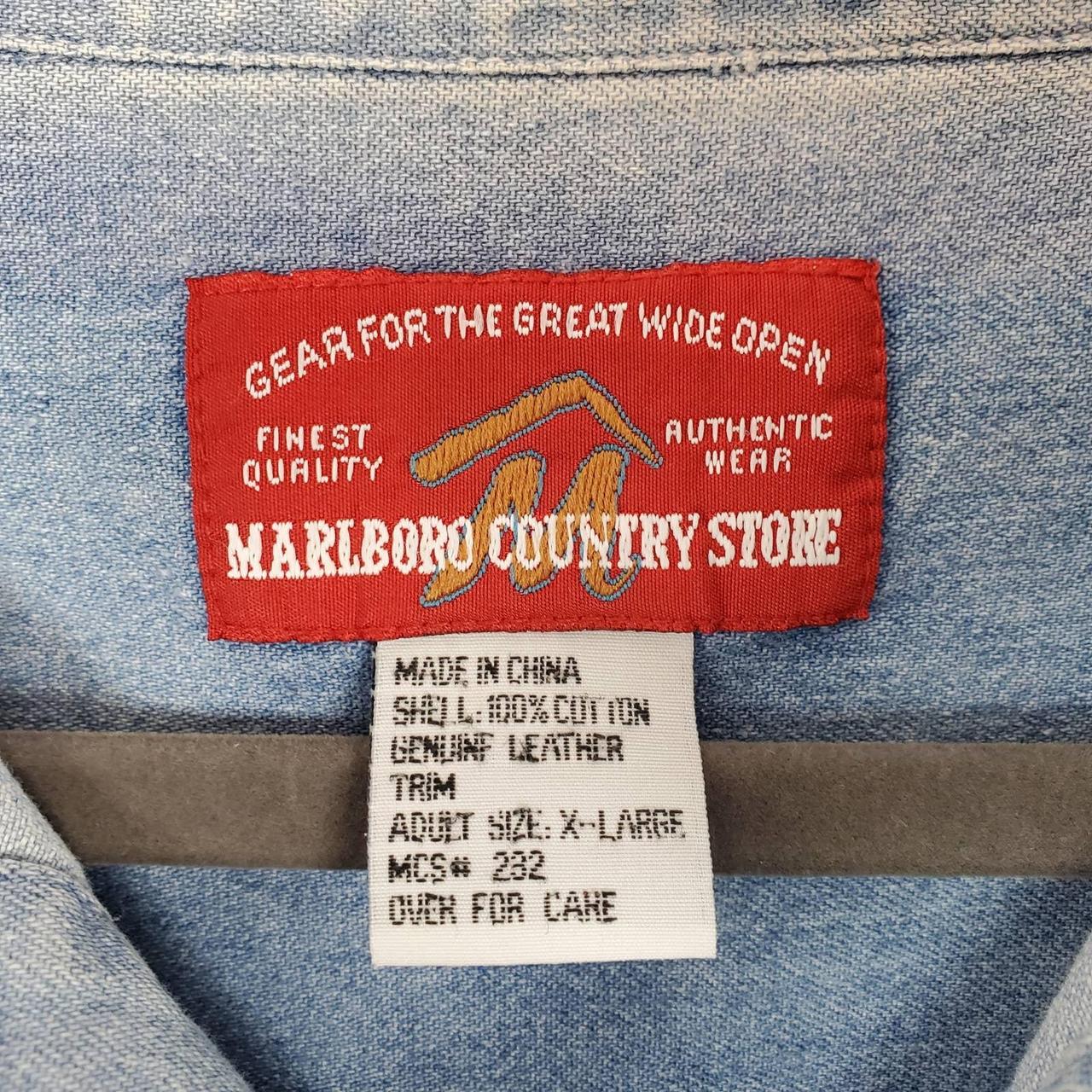 Marlboro Men's Blue Shirt | Depop