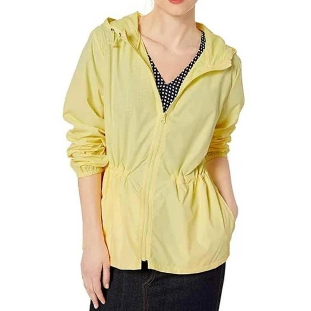 J crew yellow rain hot sale jacket