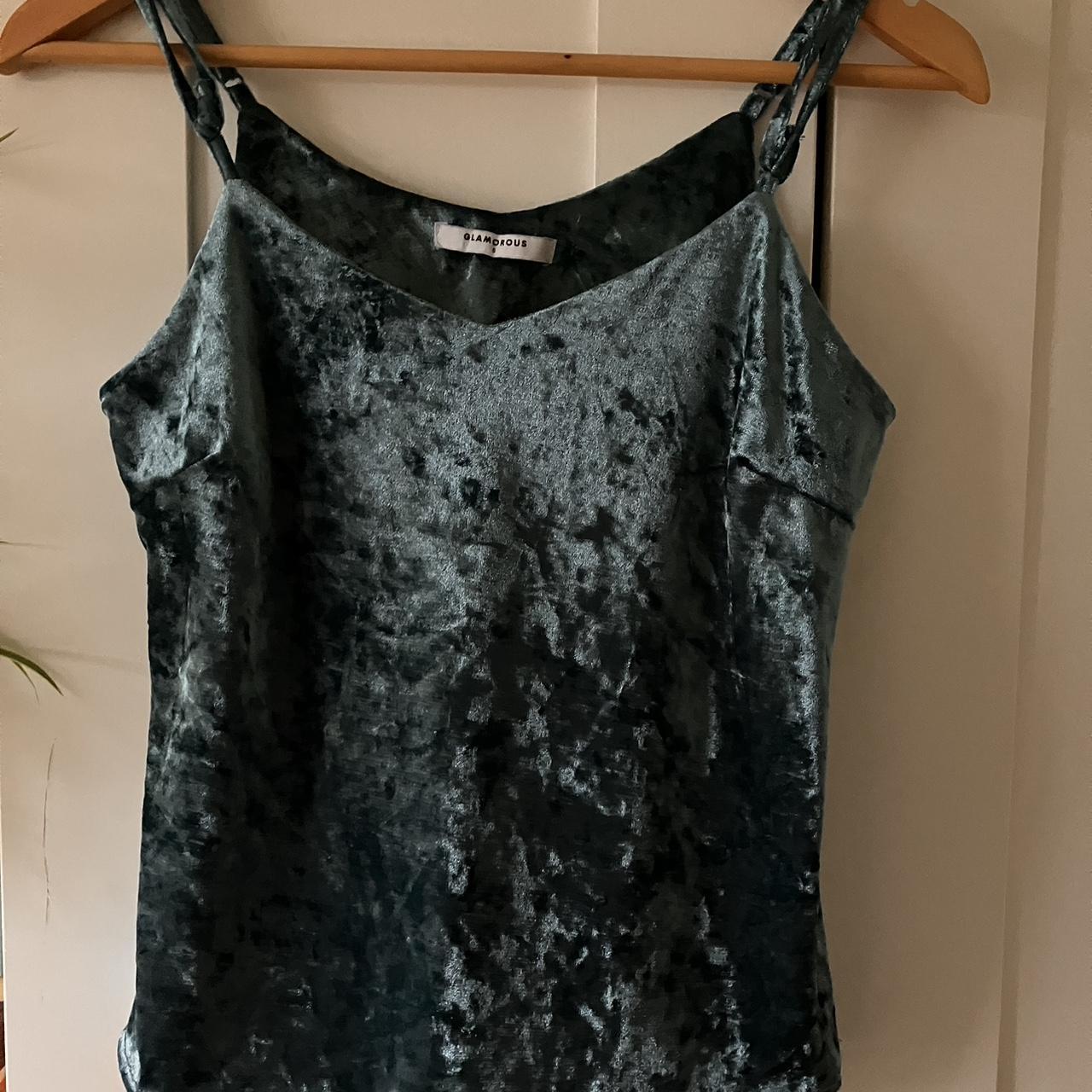 velvet tank top super cute basic velvet cami top - Depop