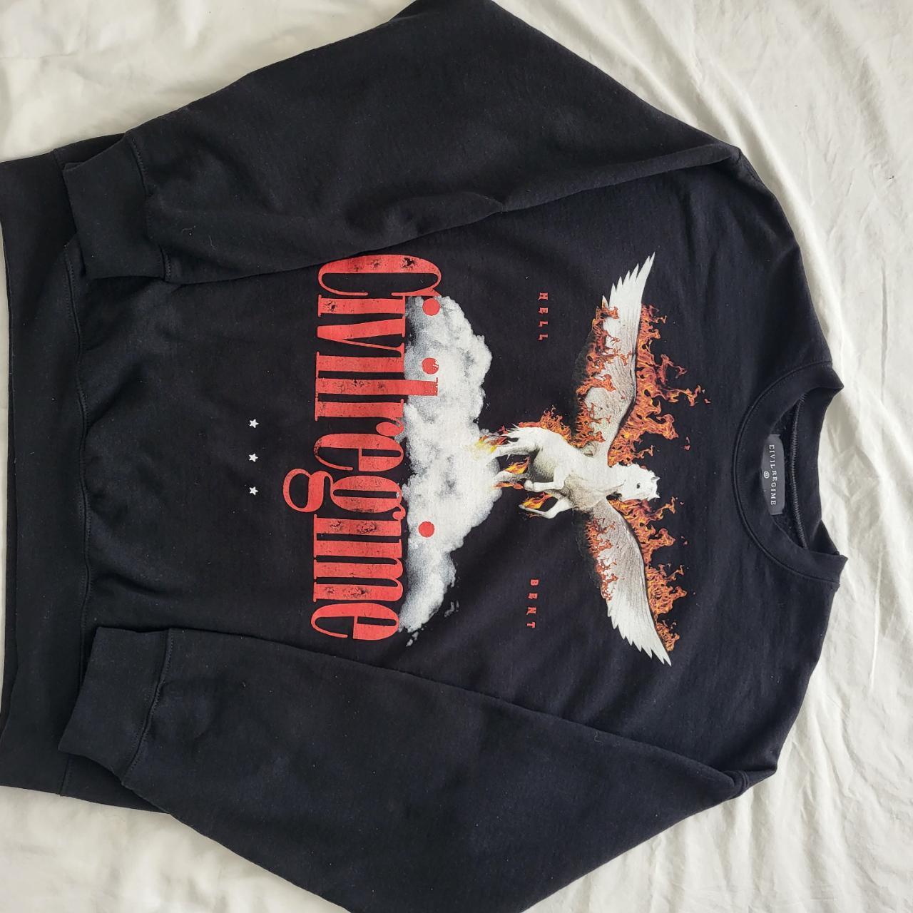 Civil Clothing Men's Black Sweatshirt Depop