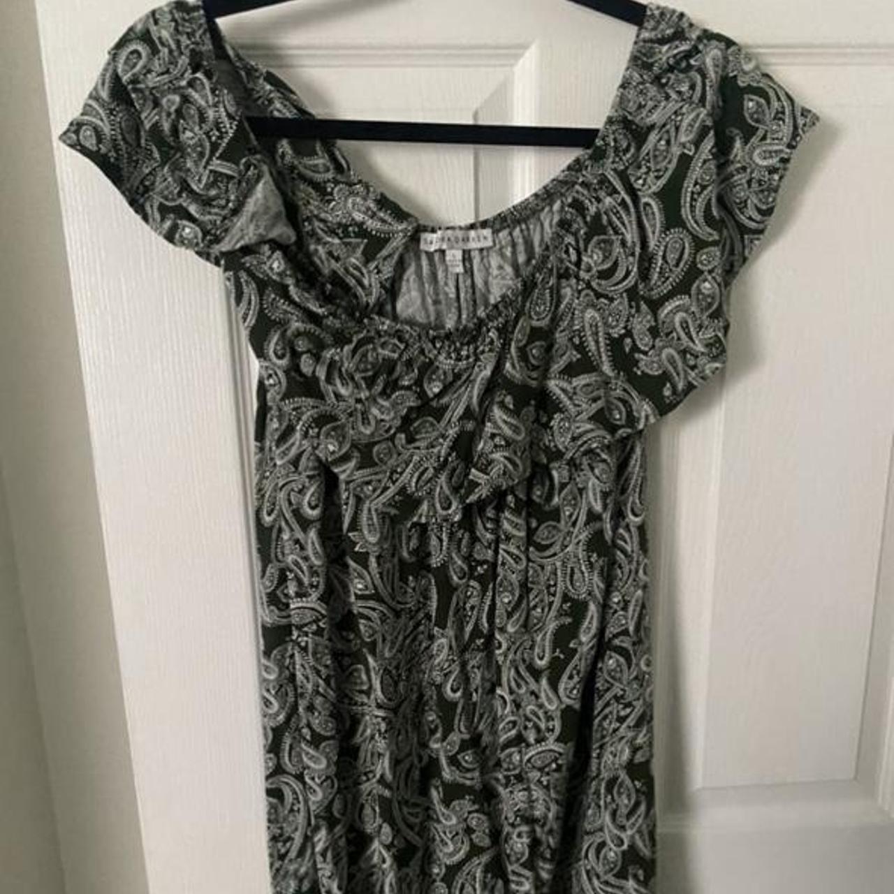 Belk Women's Green and White Dress Depop