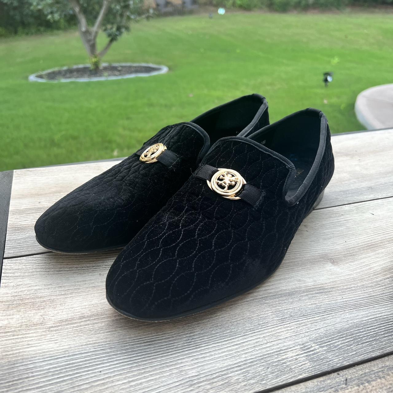 Black Velour Stacy Adams Loafers Worn twice and has... - Depop