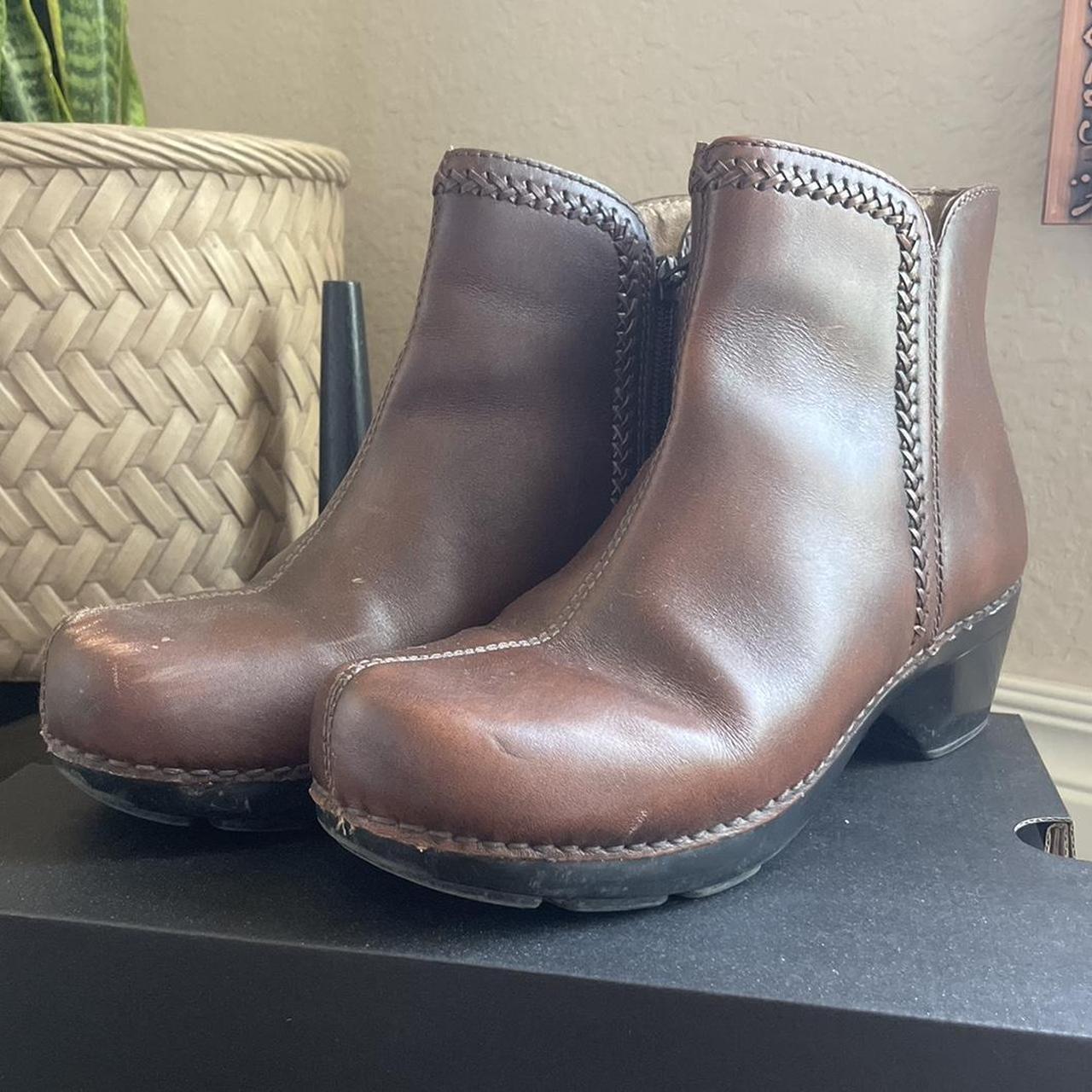 Dansko Brown leather boots Size: US 9 Worn and... - Depop