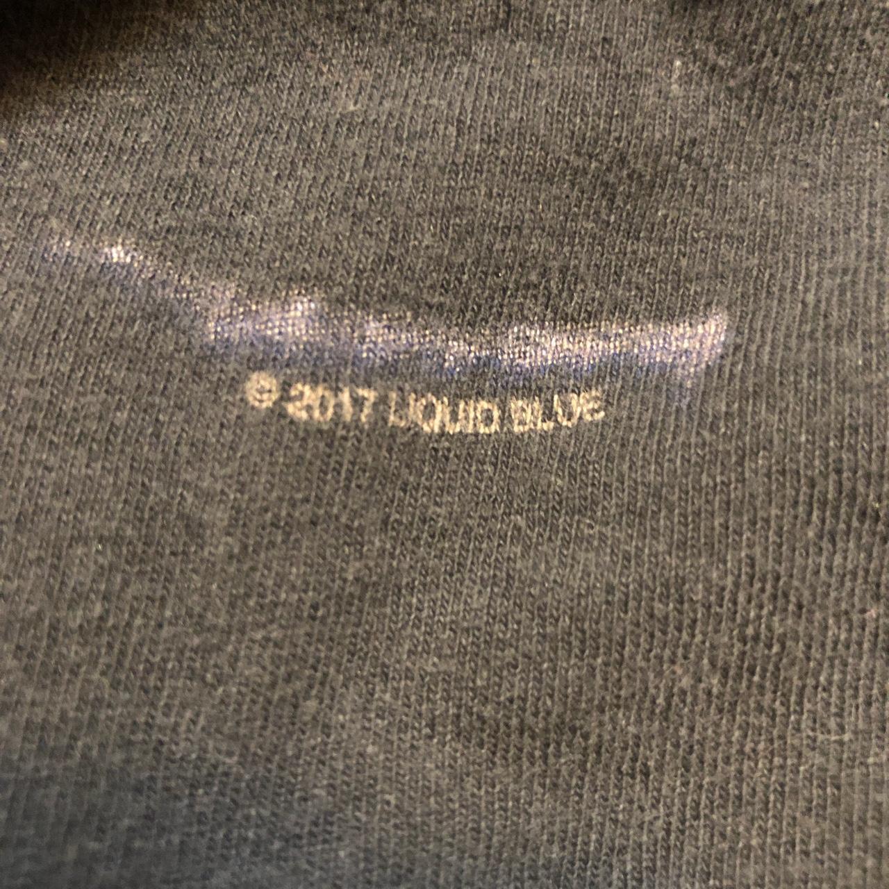 liquid blue Men's Black T-shirt (3)