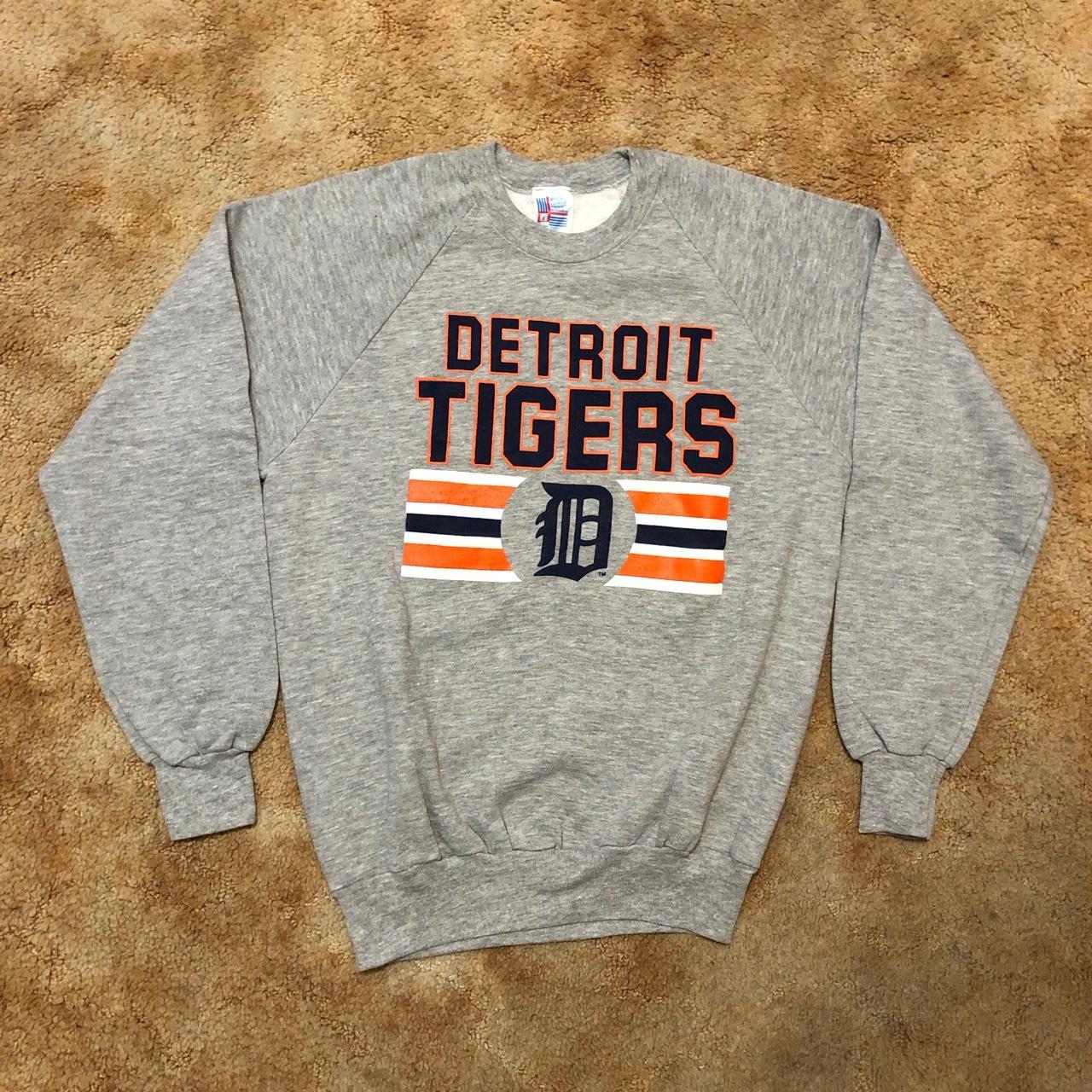 vintage 1988 detroit tigers crewneck sweatshirt. - Depop