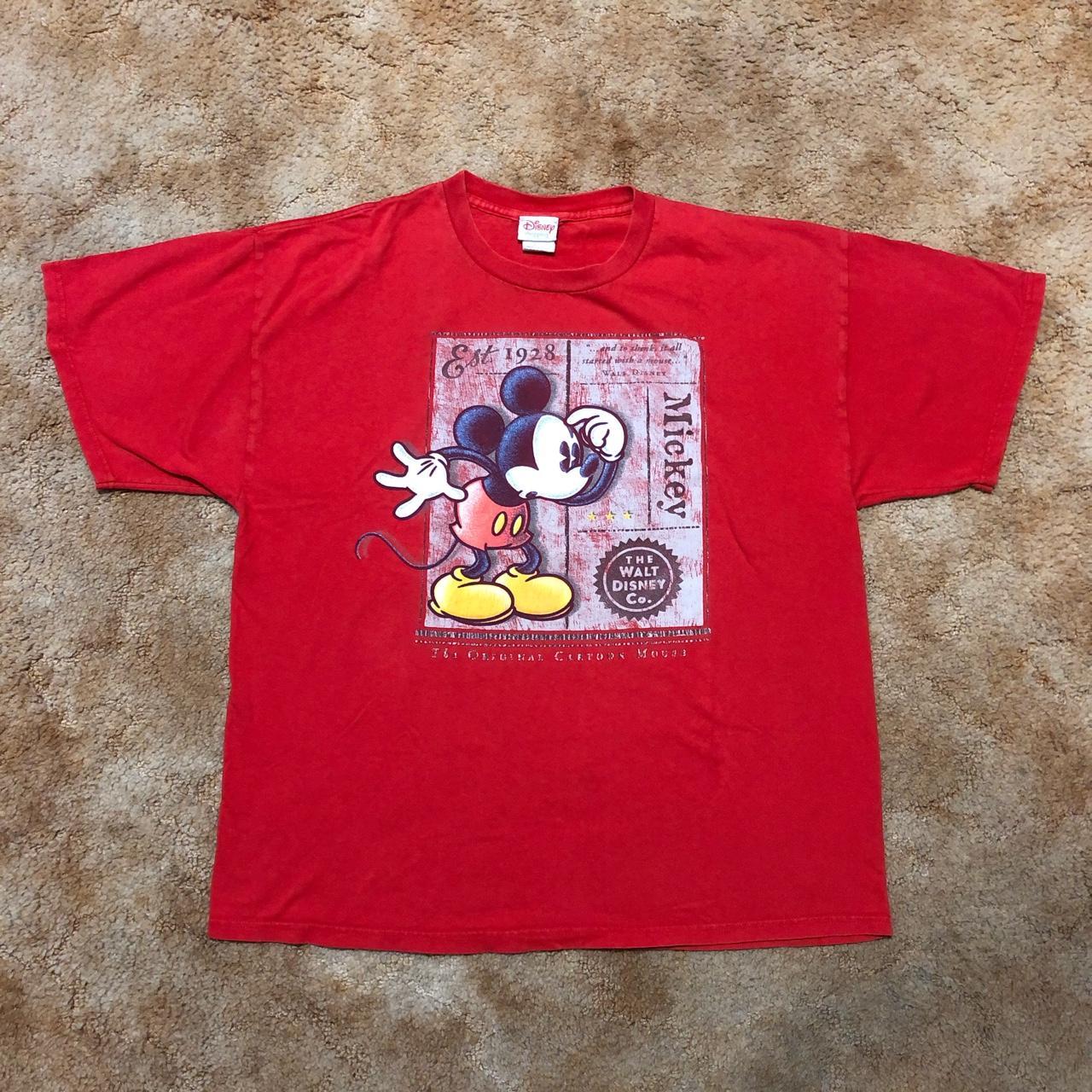 Disney Men's Red T-shirt | Depop