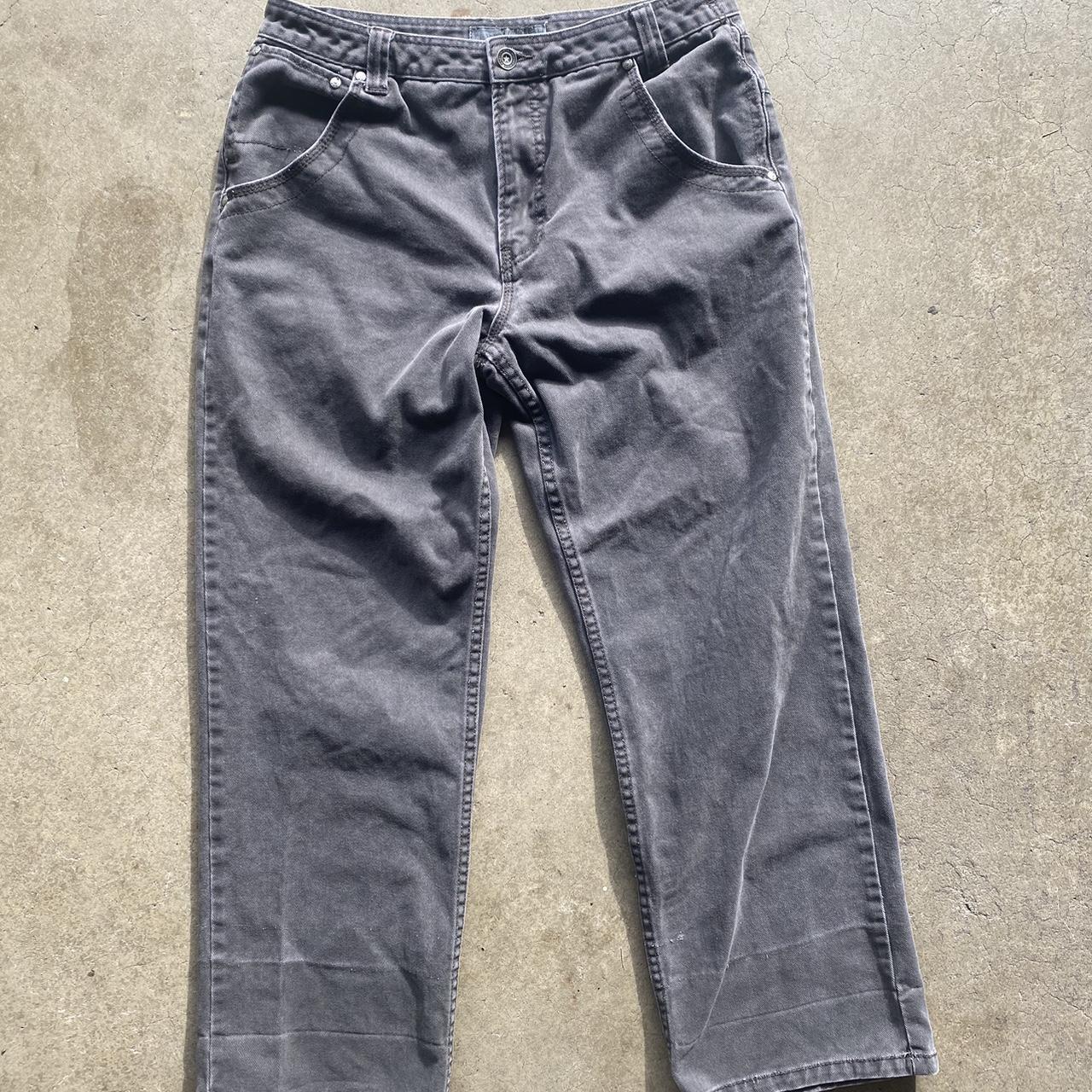 Baggy Grey Anchor Blue Pants : size 34x32 - Depop