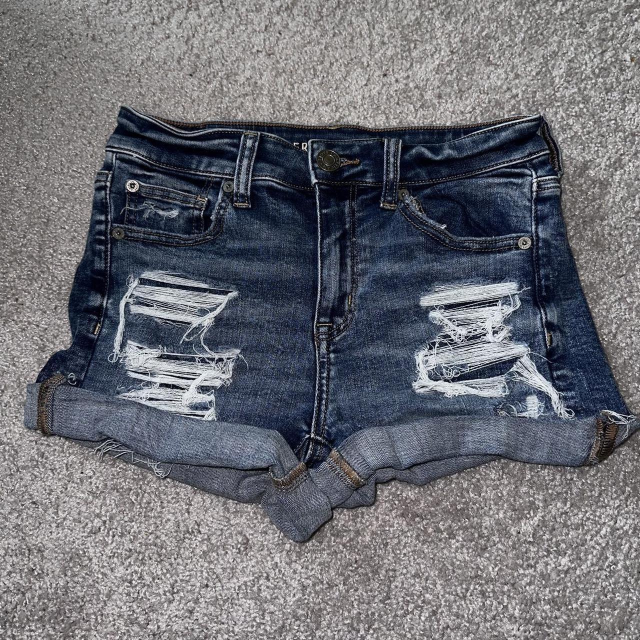 American Eagle Women's Black Shorts Depop