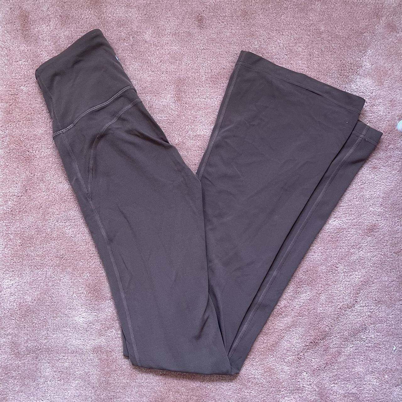 Lululemon Groove SHR Flare leggings in java brown.... Depop