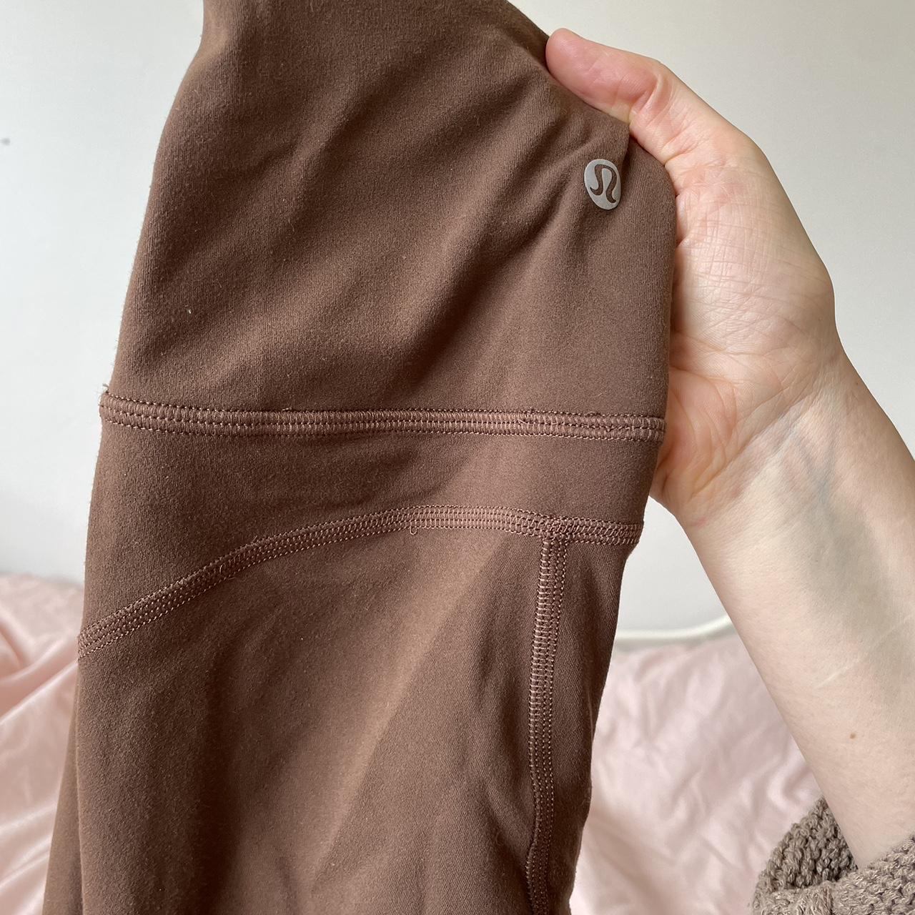 Lululemon Groove SHR Flare leggings in java brown.... Depop