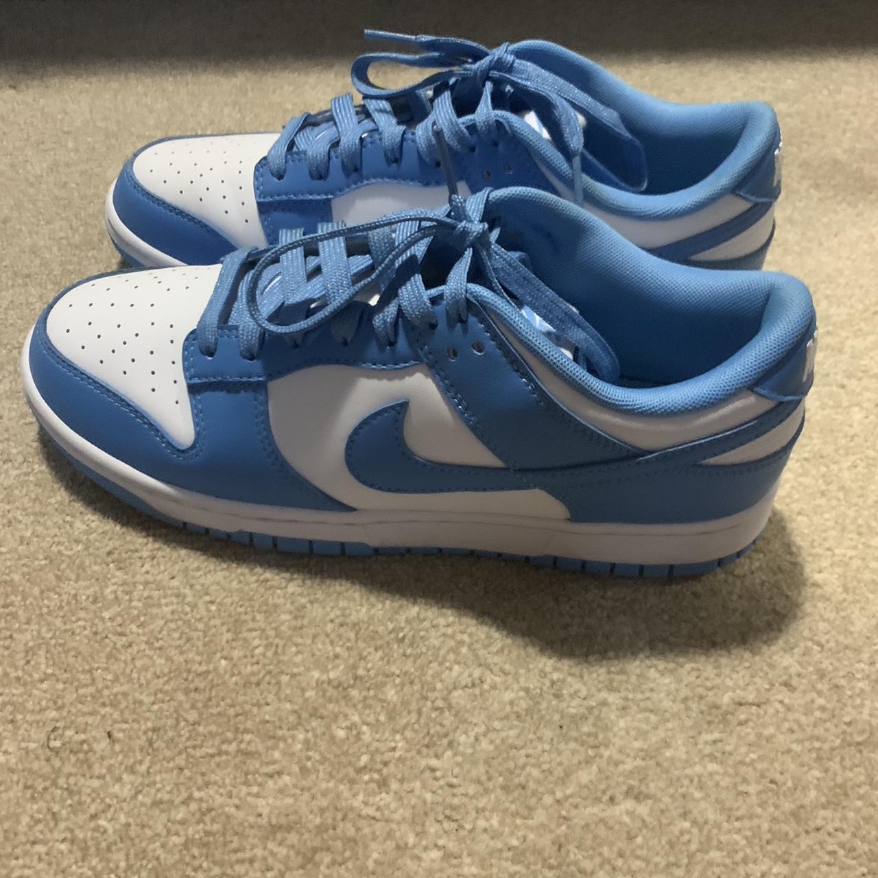 Nike Men's Blue and White Trainers | Depop