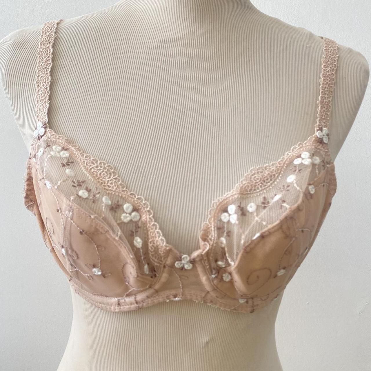 Gorgeous vintage coquette style lingerie set. Sheer - Depop