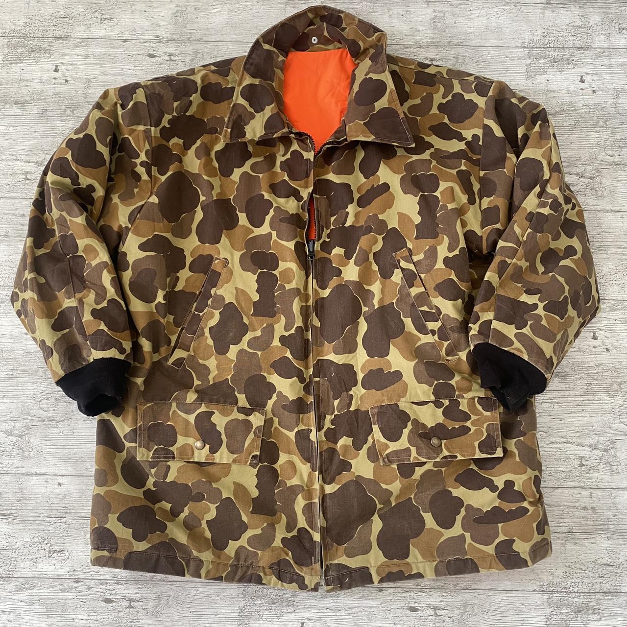 Dark Green Camo Print Utility Jacket