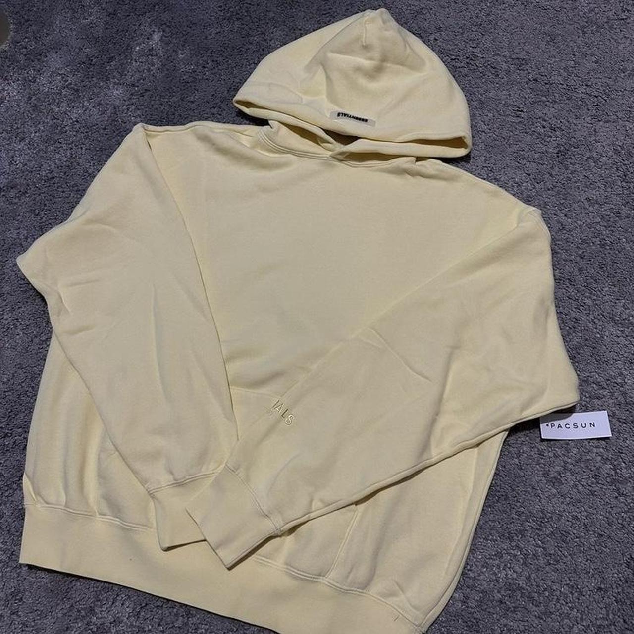 Essentials Men's Yellow Hoodie | Depop