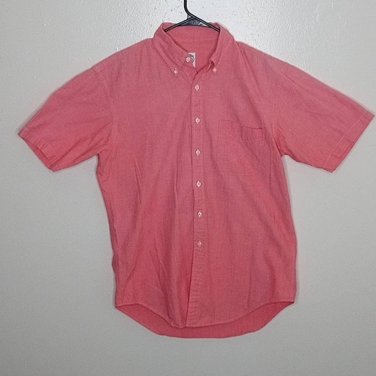 salmon pink button up