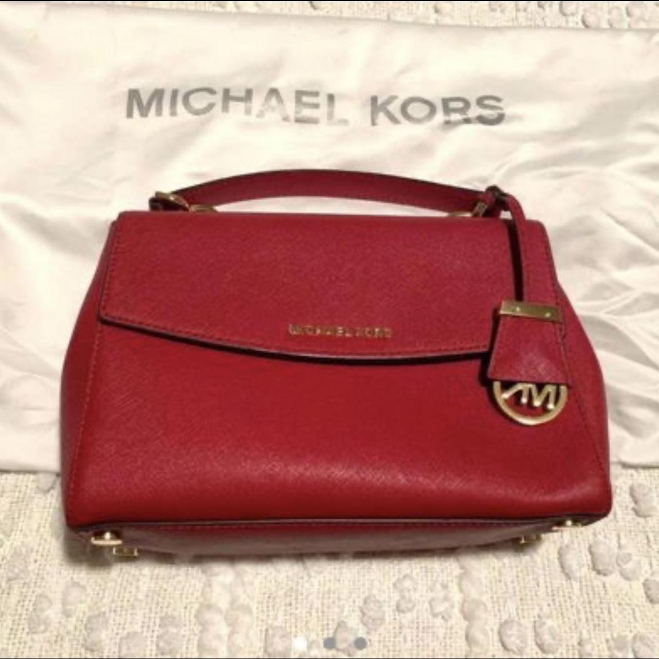 Red micheal kors deals purse