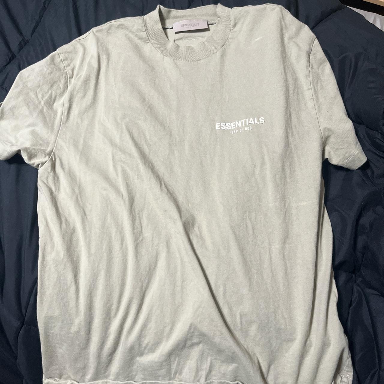 Essential shirt , couple letters are separating - Depop