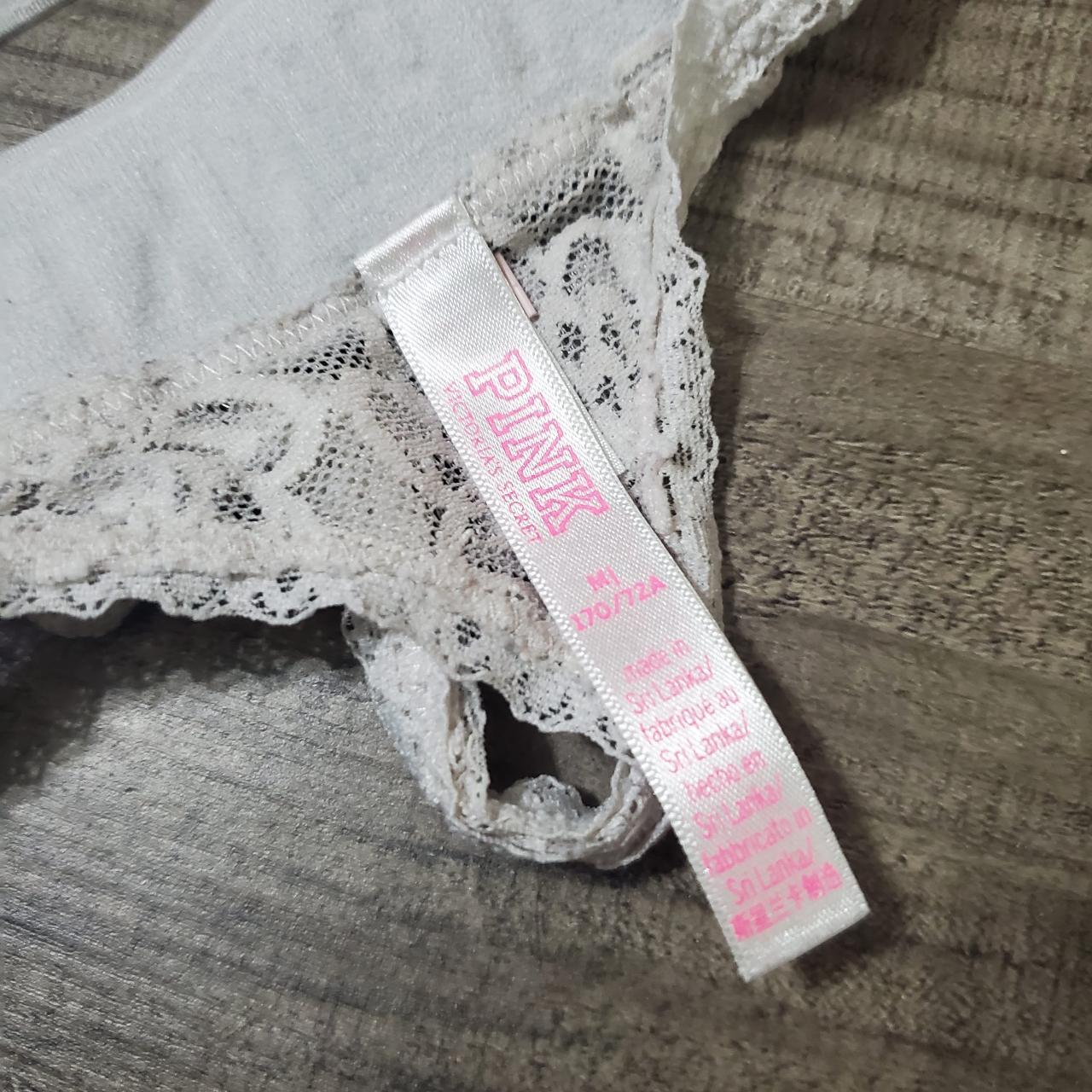 Women's Medium White Lace Thong Panty by Victoria's