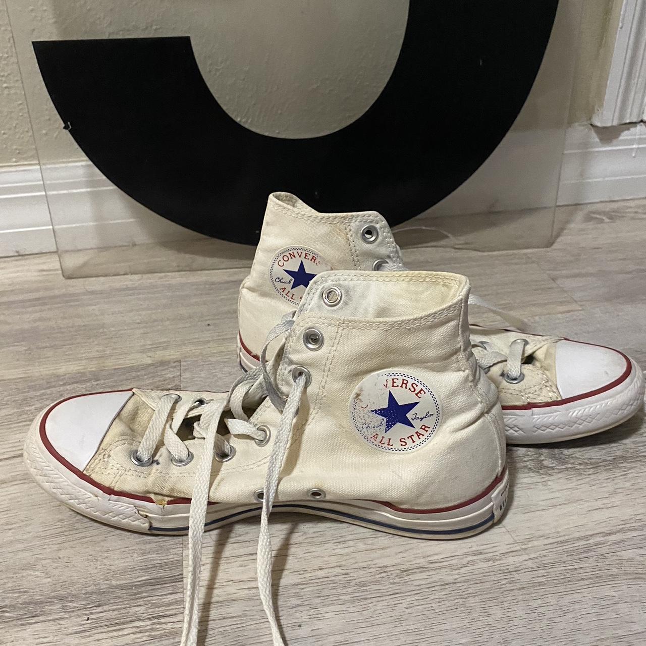 worn converse that are a little faded, but still got... - Depop