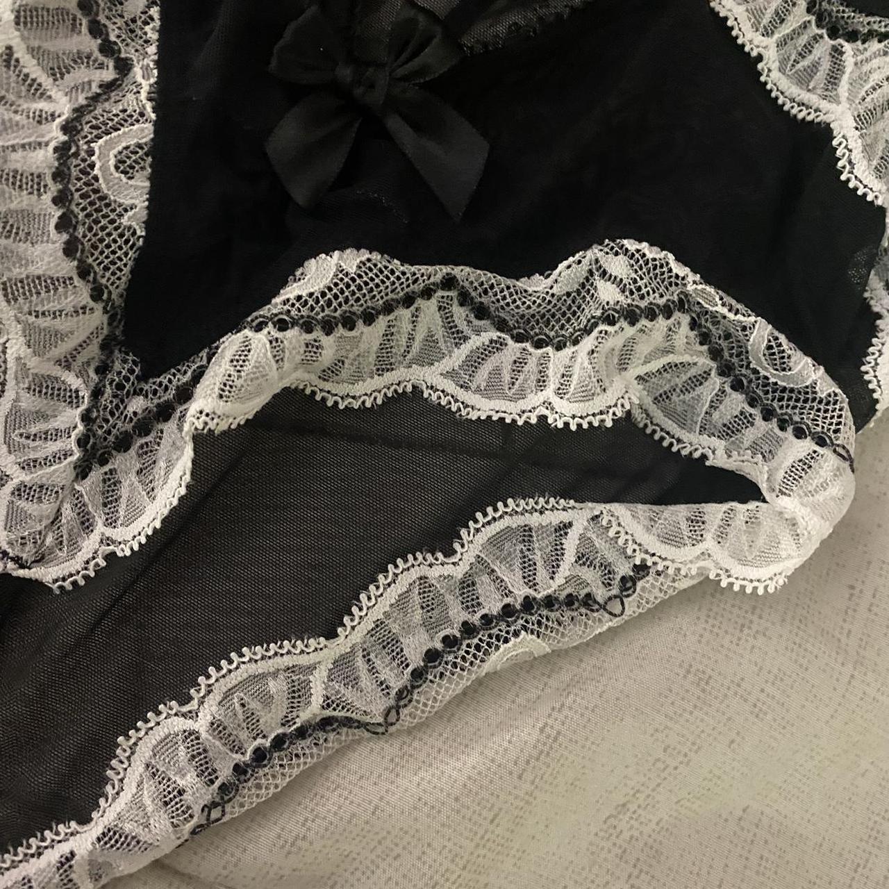 Victoria's Secret Women's Black and White Panties | Depop