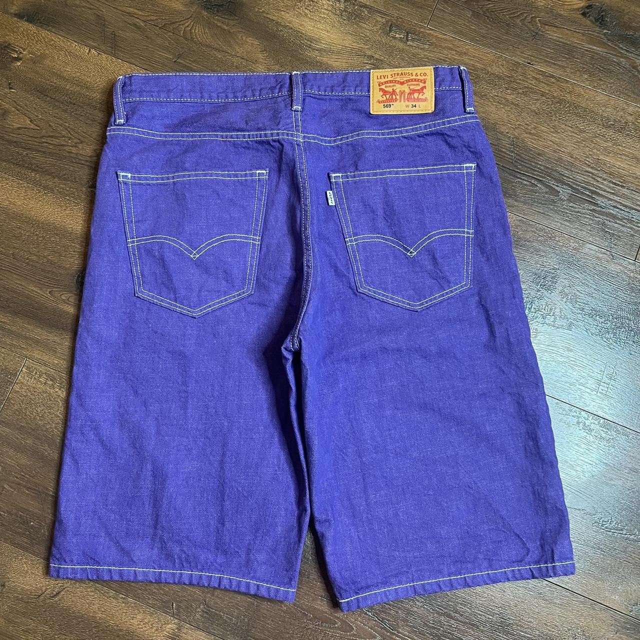 Rare purple Levi’s jorts Measured 36x12 25 inch... - Depop