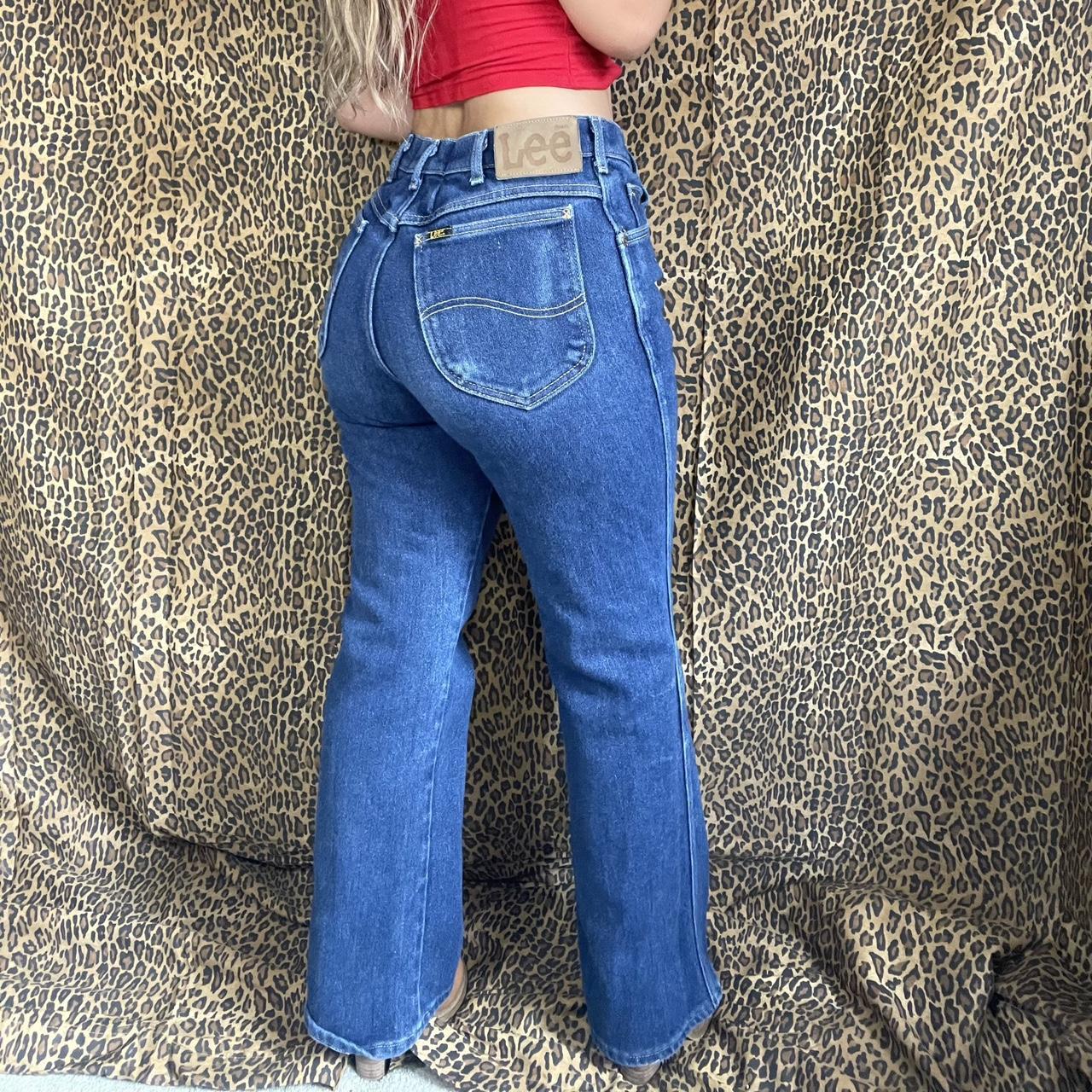 Vintage Lee High Waisted Flare Jeans Boot cut Rare... - Depop