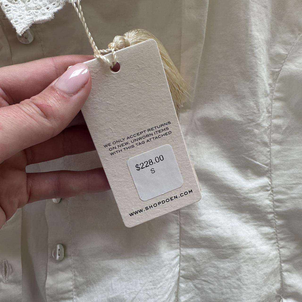 NWT DÔEN Alana top in white size small - Depop