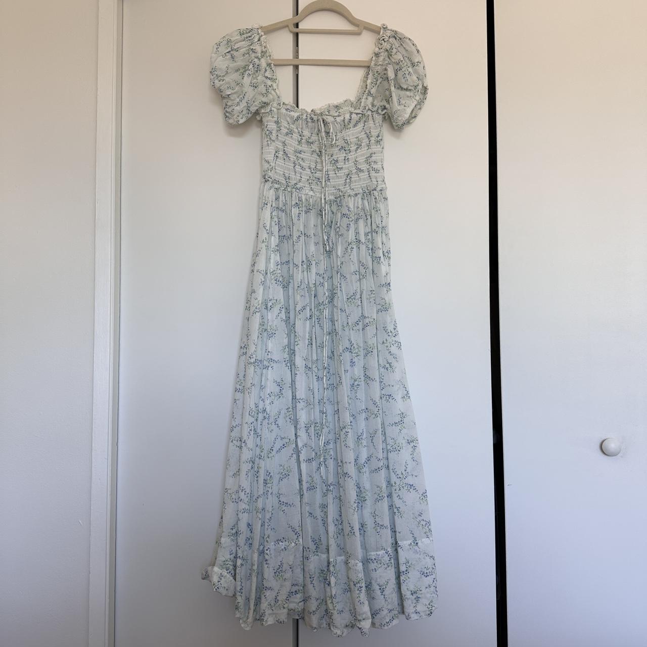 Worn Once D En Stanza Dress In Blanc Bluebell Print Depop