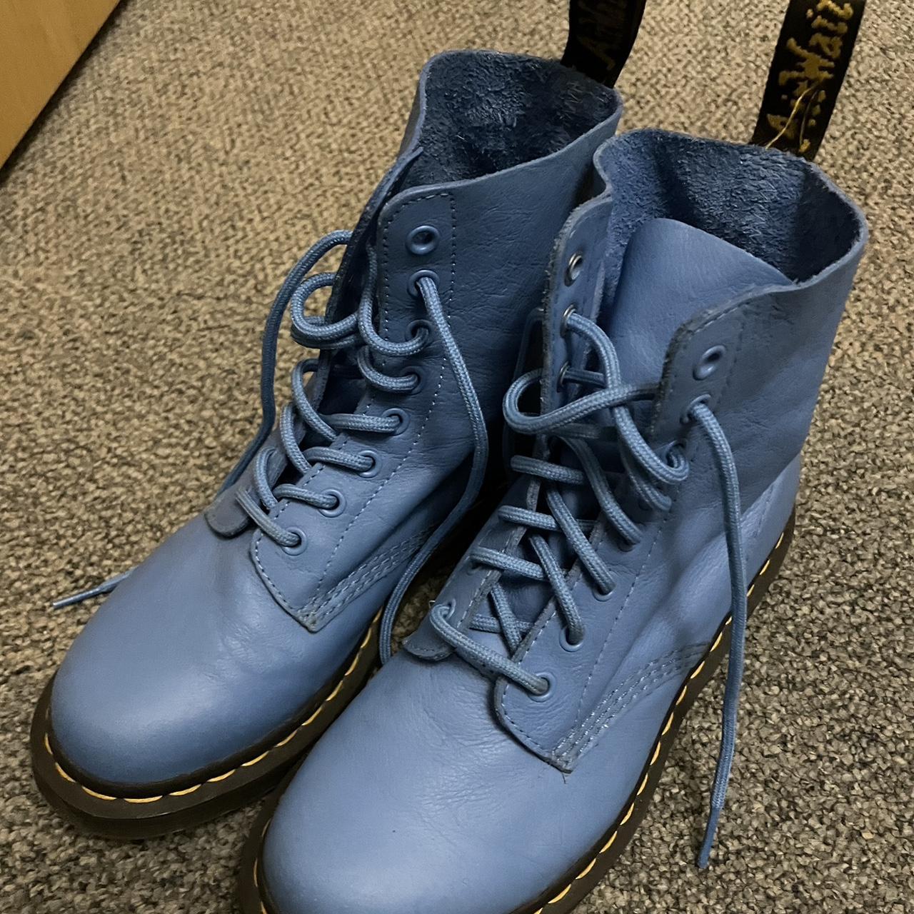 Light blue cheap doc martens