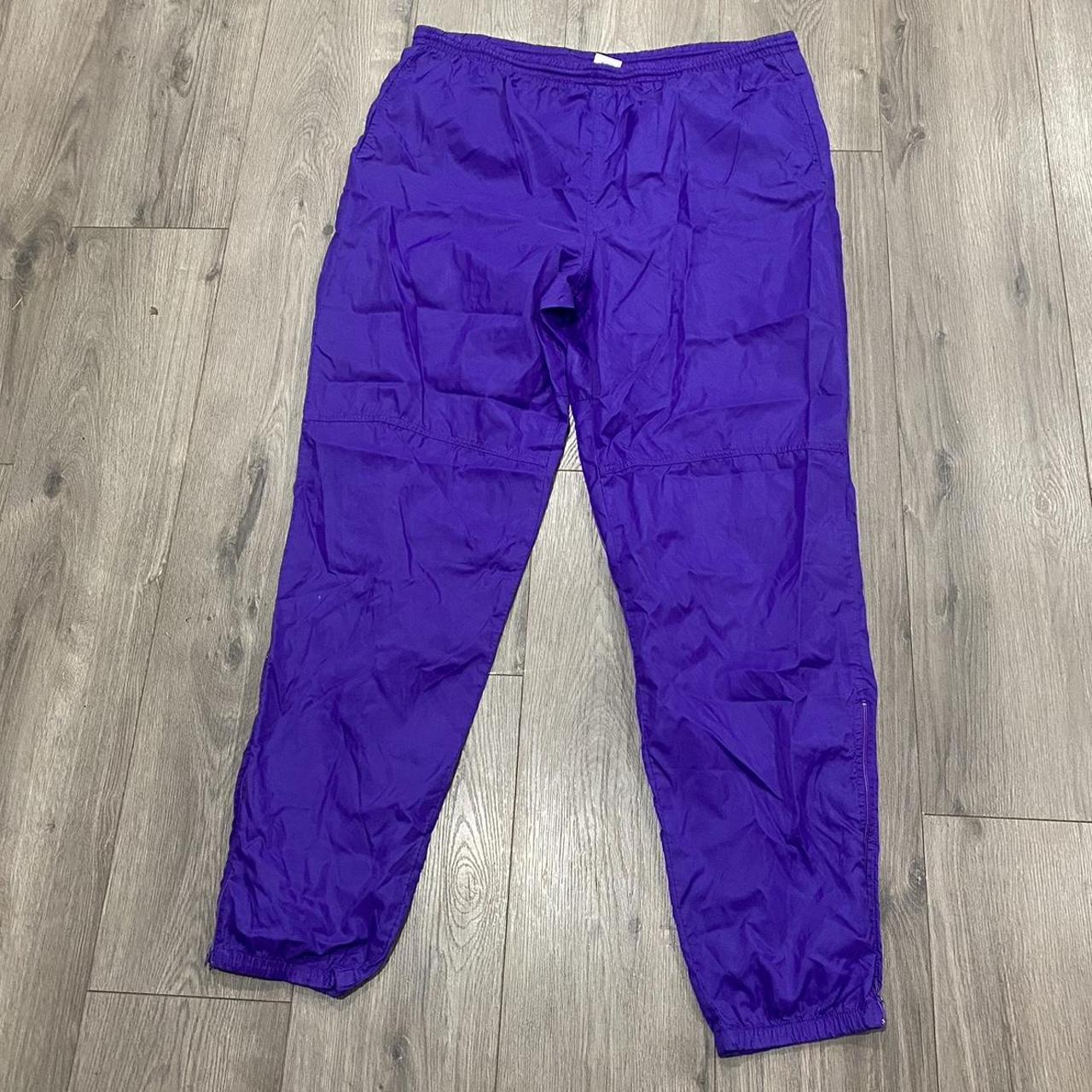 Vintage 90’s Men’s Purple Nike Track Pants Has no... - Depop