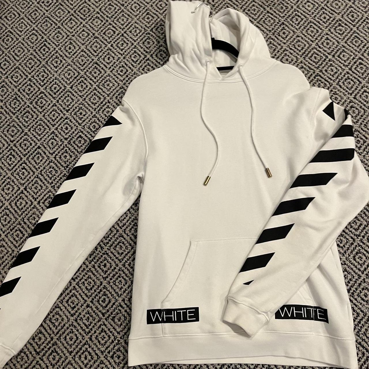 Off white blue collar hoodie hotsell