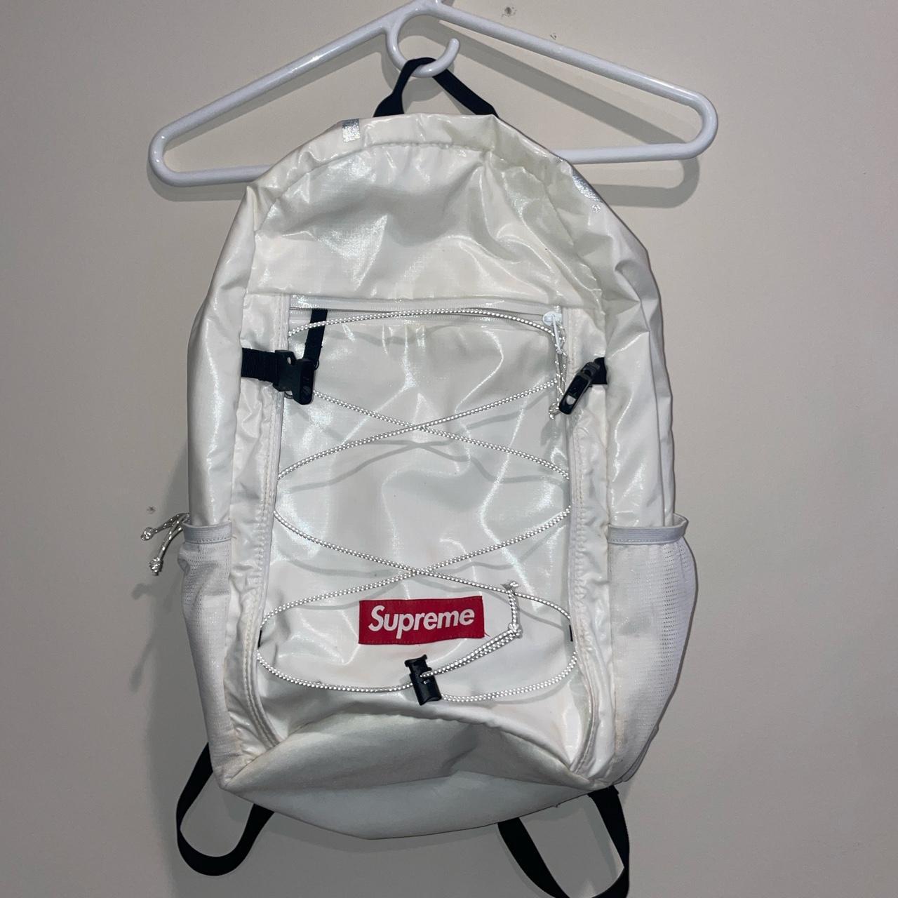 Supreme fw17 cheap white backpack