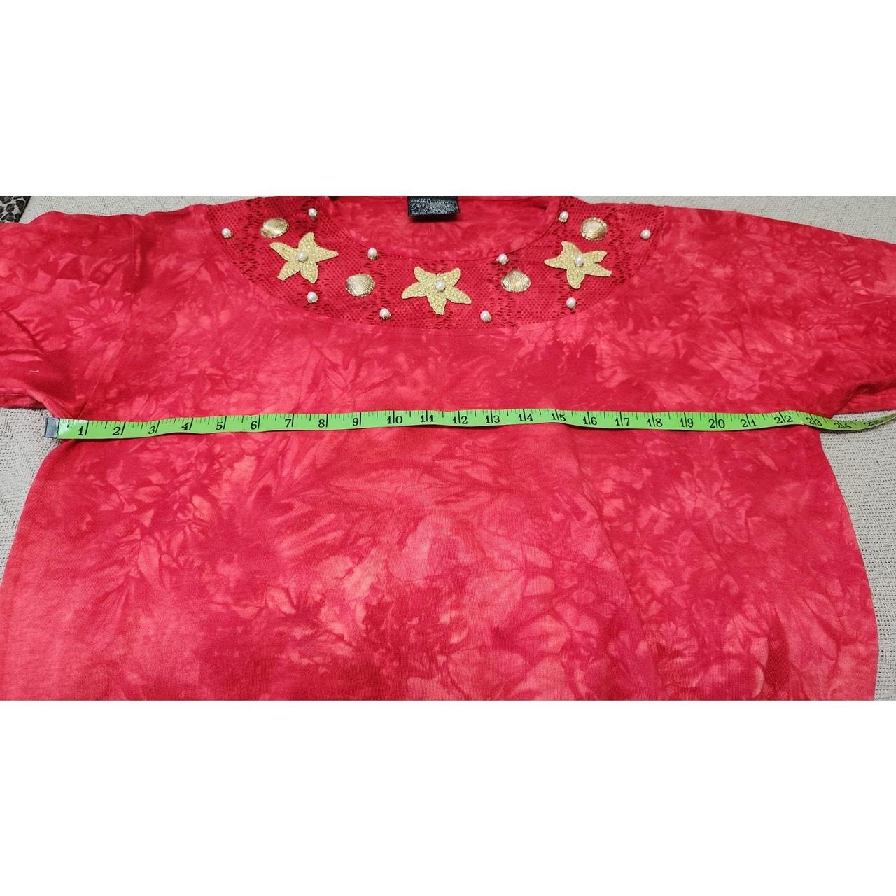 Source Unknown Women's Blouse - Red/Gold - One si… - image 7