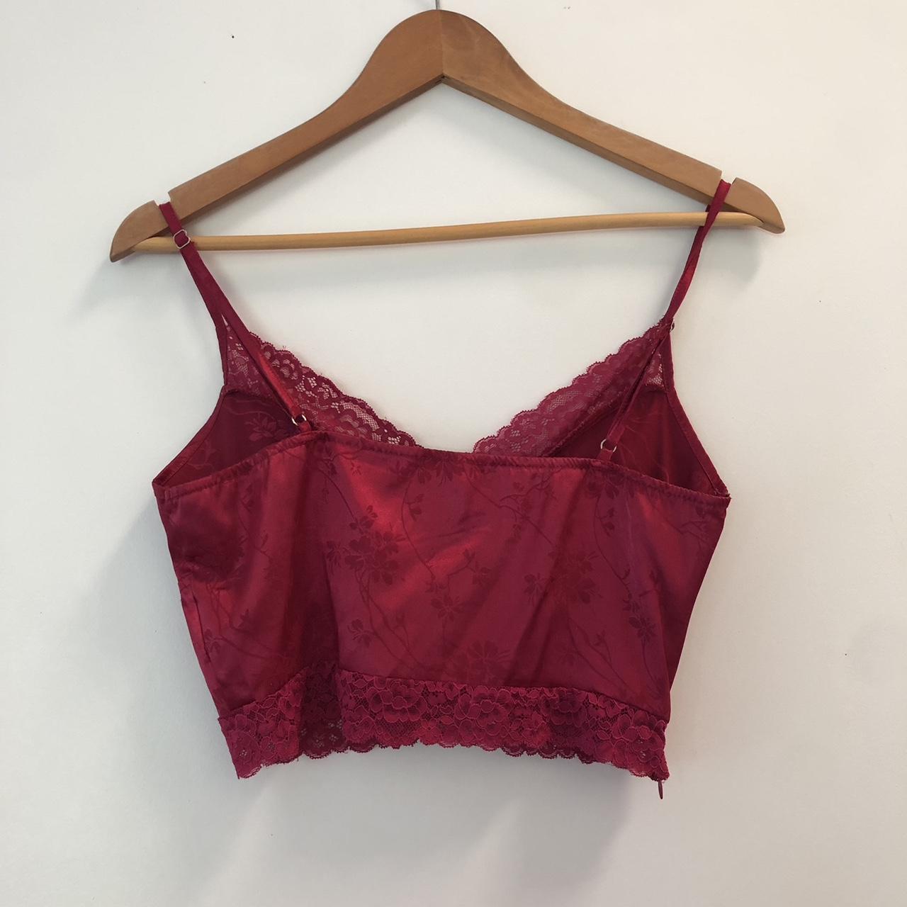Gorgeous red satin cami top, can be dressed up or... - Depop