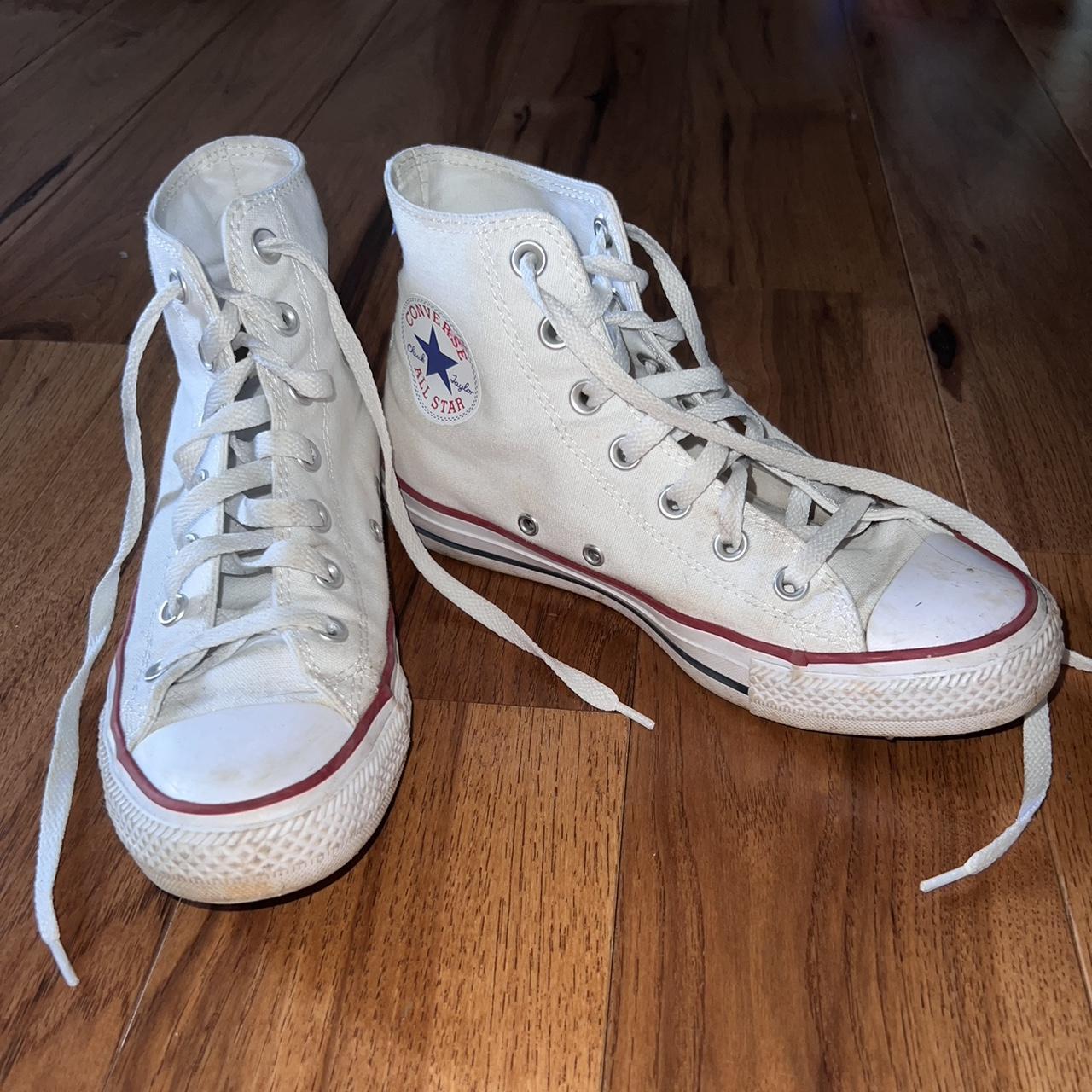 Converse Women's White Trainers | Depop