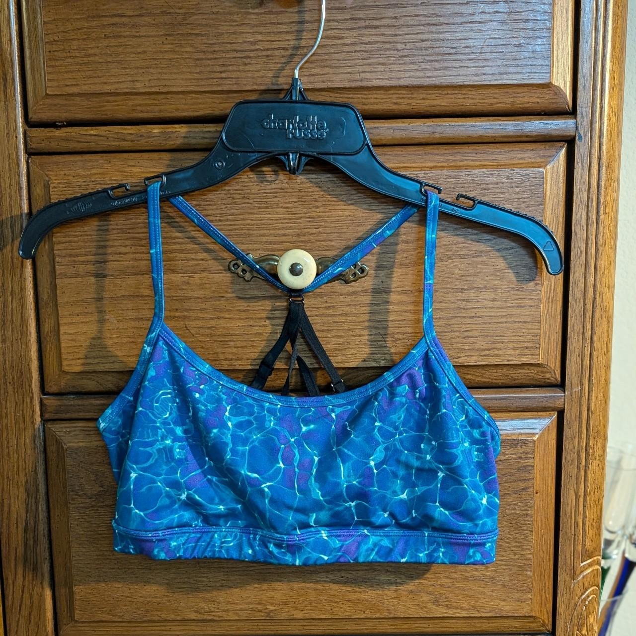 Marika Tek Blue Pattern Sports Bra Size Medium