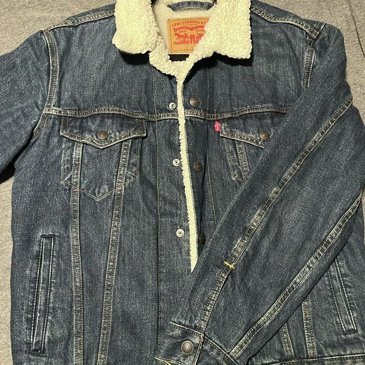 Levi's Men's Blue and Navy Jacket | Depop