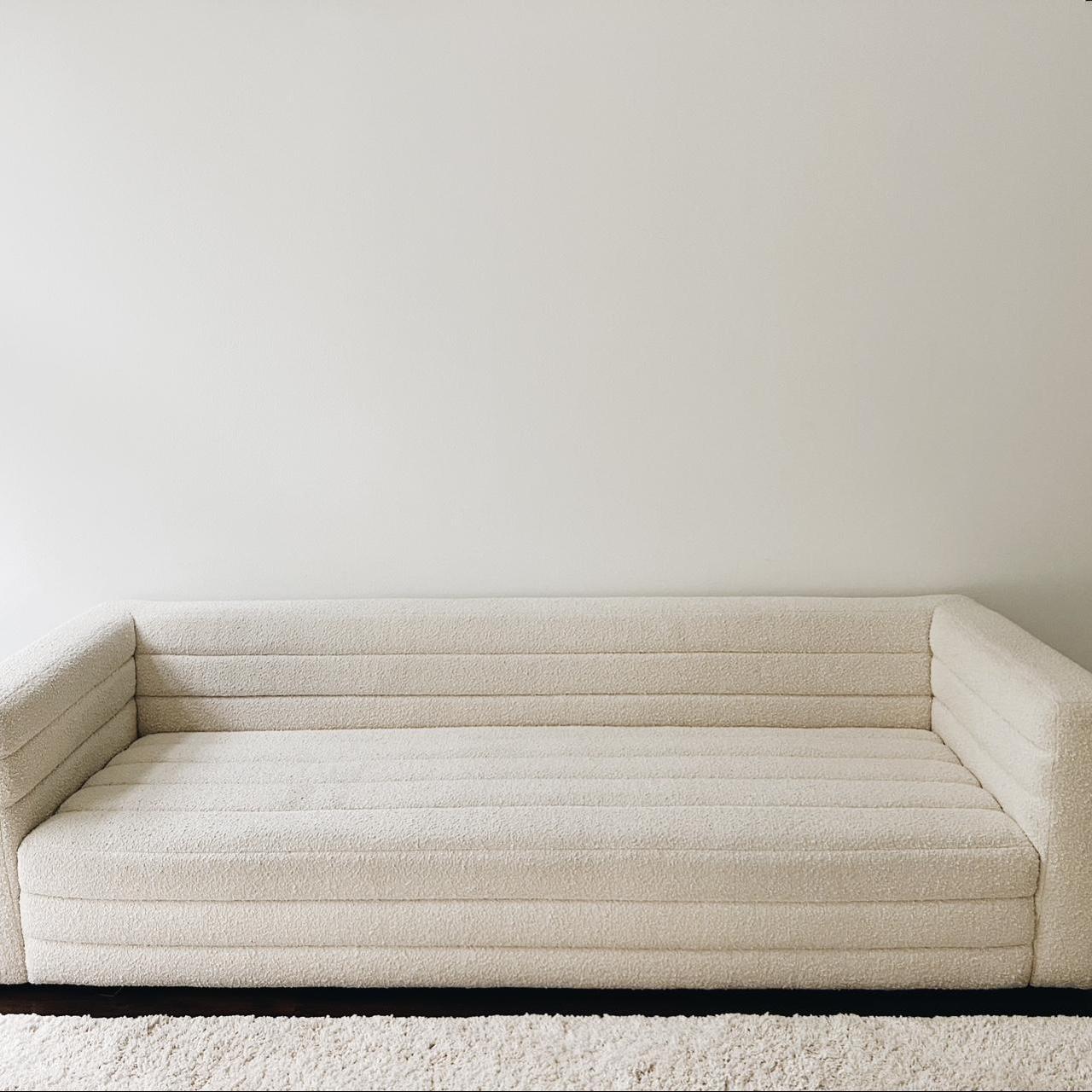 Crate and barrel couch 80” boucle, pick up only in... Depop