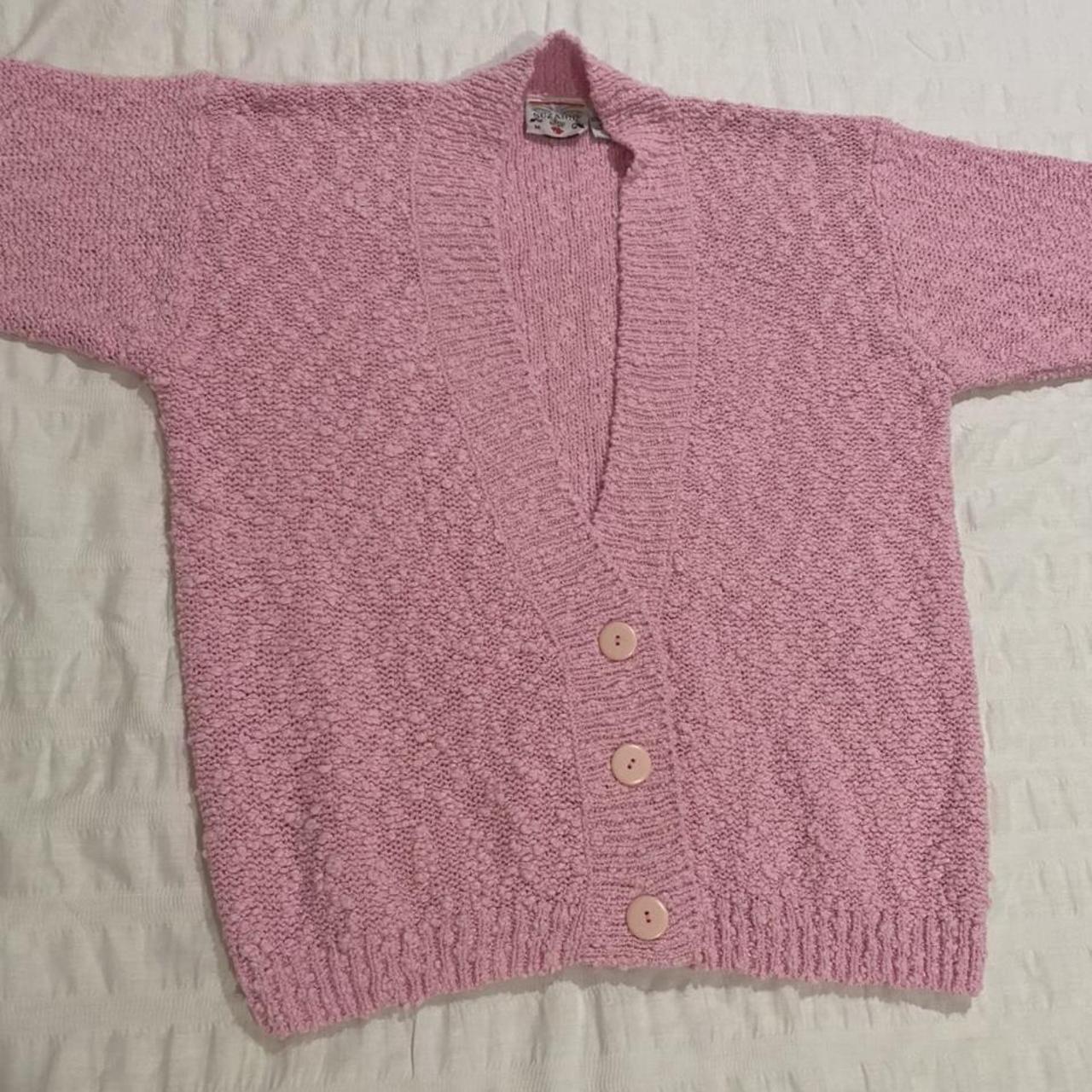 Oversized vintage pink cardigan 🎀 True Vintage 80s... - Depop