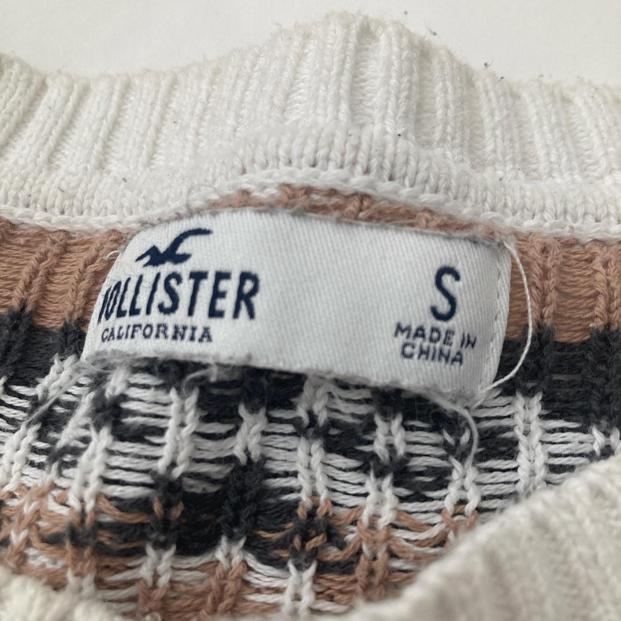 small hollister winter jumper white so cozy open