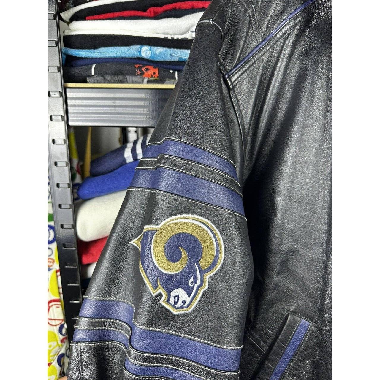 Vintage St. Louis Rams Leather Jacket adult XL 