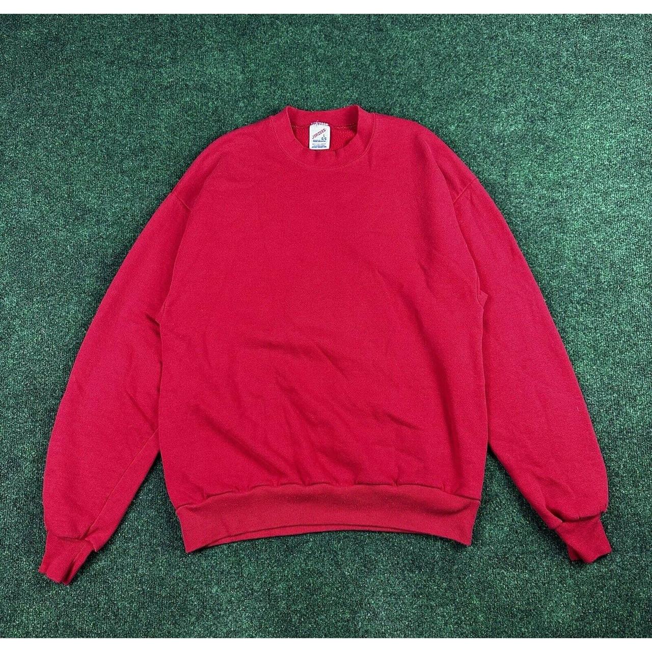 Vintage 90s Jerzees Blank Sweatshirt USA Sz: L Good... - Depop