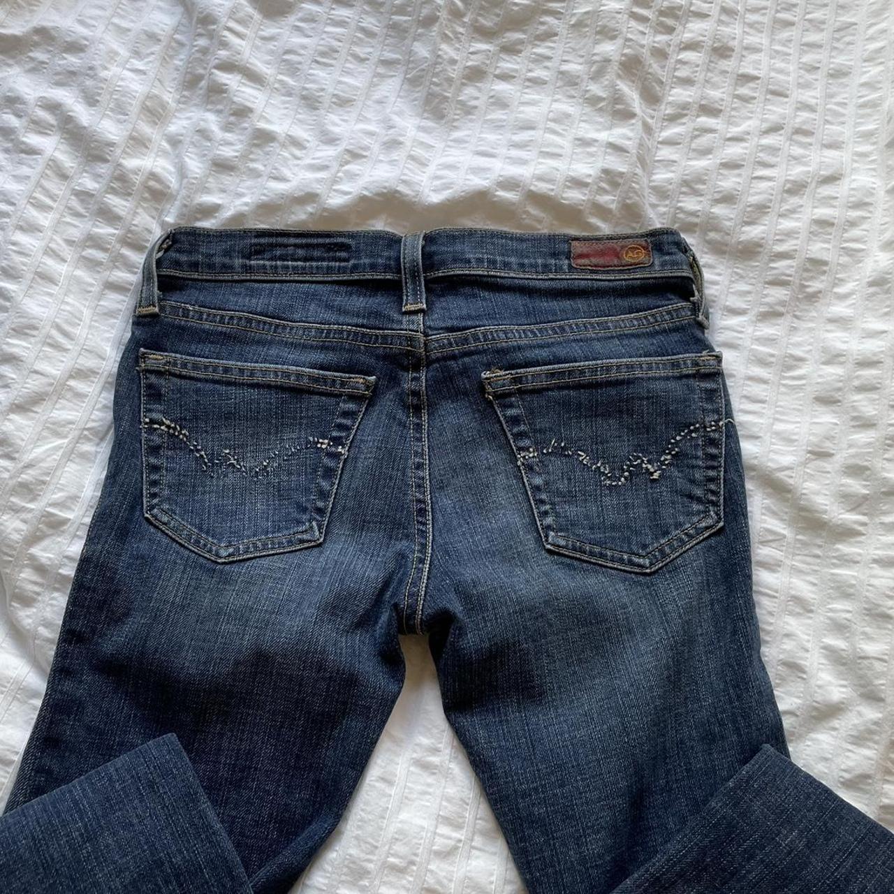 AG Jeans Women's Blue and Navy Jeans | Depop