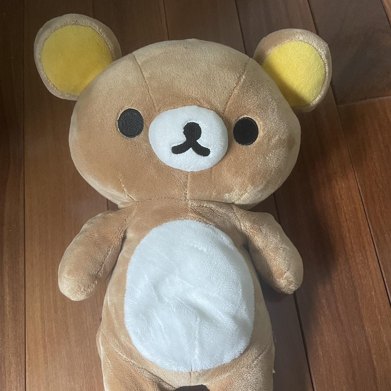 rilakkuma zipper plush 15” with functioning... Depop