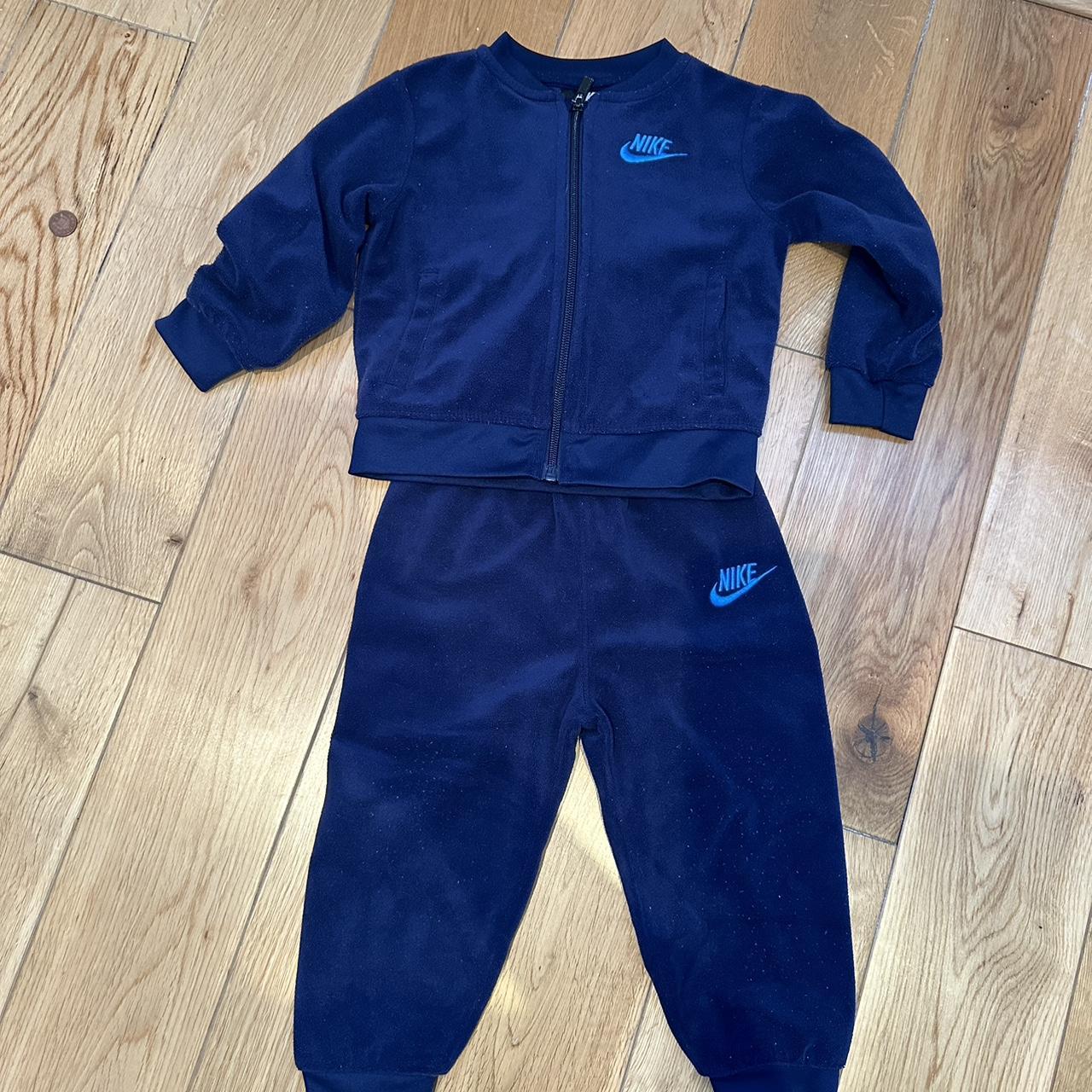 Nike blue clearance velour tracksuit