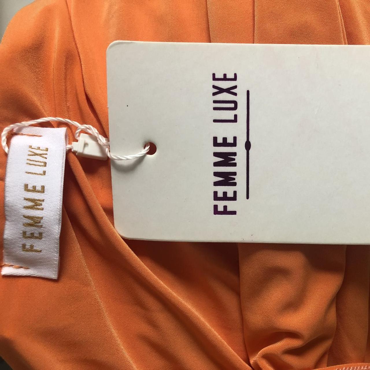 Femme Luxe Women's Orange Dress (3)