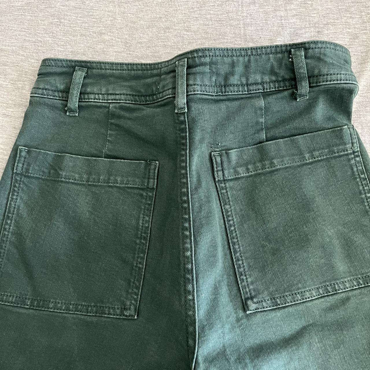 Zara Women's Blue and Green Trousers | Depop