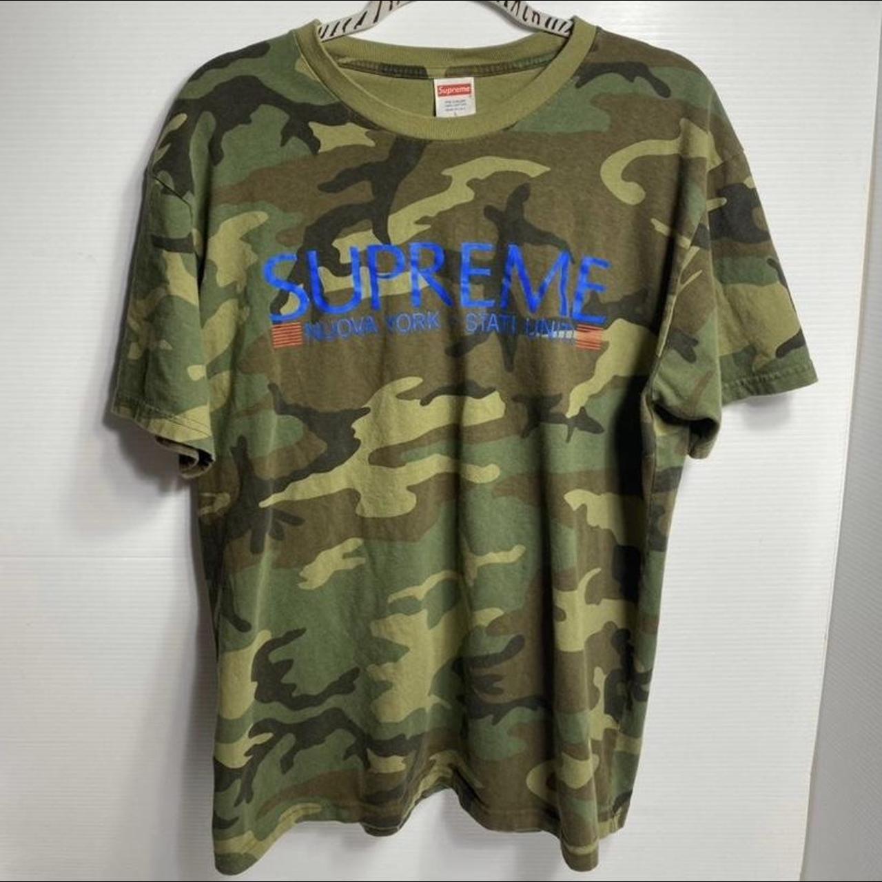 SUPREME NUOVA YORK TEE WOODLAND CAMO SIZE LARGE FW20...